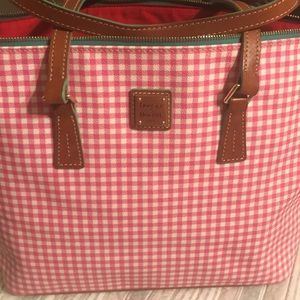 Gingham Dooney and Burke large shoulder bag